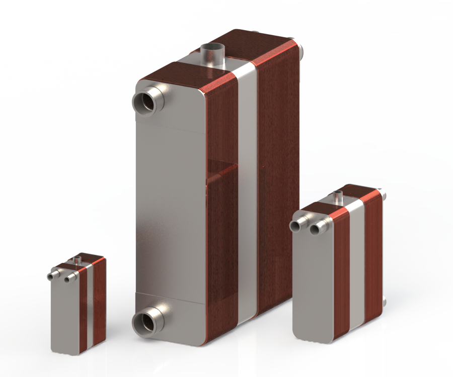 HEXNOVAS AL26 BPHE Air Dryer Heat Exchangers dimension drawing