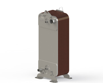 HEXNOVAS BL210E Brazed Plate Heat Exchangers dimension drawing