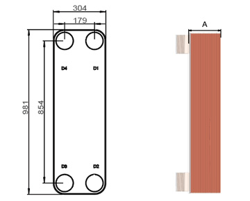 HEXNOVAS BL350 Brazed Plate Heat Exchangers product view