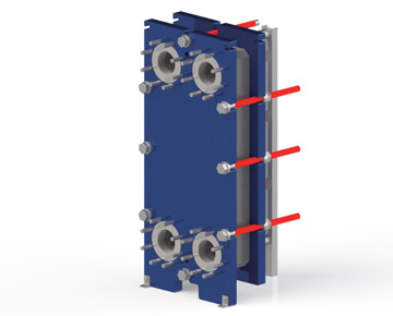 HEXNOVAS BB100B / BH100B Standard Gasketed Plate Heat Exchangers dimension drawing