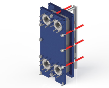 HEXNOVAS BB100H / BH100H Standard Gasketed Plate Heat Exchangers dimension drawing
