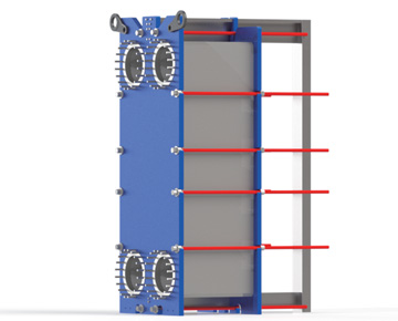 HEXNOVAS BB450H / BH450H Standard Gasketed Plate Heat Exchangers dimension drawing