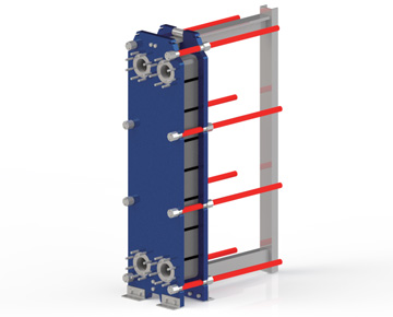HEXNOVAS LB100B / LH100B Standard Gasketed Plate Heat Exchangers dimension drawing