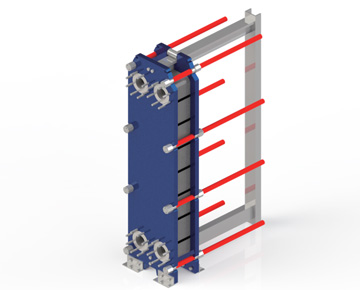 HEXNOVAS LB100P / LH100P Standard Gasketed Plate Heat Exchangers dimension drawing