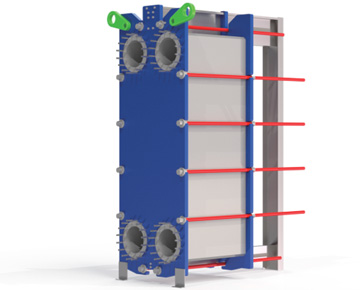 HEXNOVAS LB350B / LH350B Standard Gasketed Plate Heat Exchangers dimension drawing