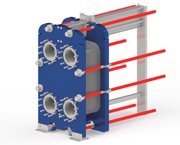 HEXNOVAS SB200H / SH200H Standard Gasketed Plate Heat Exchangers dimension drawing