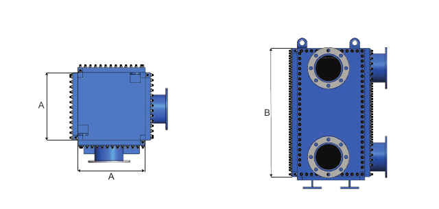 HEXNOVAS CP15 Compabloc Heat Exchangers dimension drawing