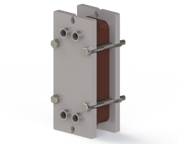 HEXNOVAS F-BL26 Ultra-High-Pressure Brazed Plate Heat Exchangers dimension drawing