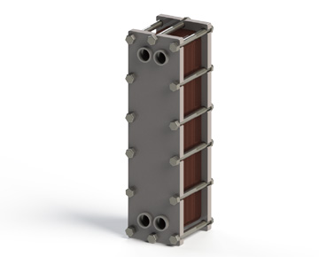 HEXNOVAS F-BL50 Ultra-High-Pressure Brazed Plate Heat Exchangers dimension drawing