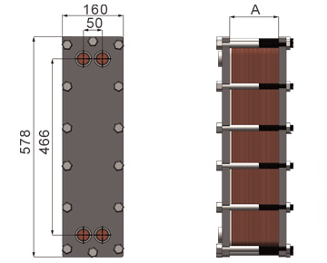 HEXNOVAS F-BL50 Ultra-High-Pressure Brazed Plate Heat Exchangers product view
