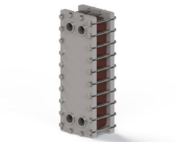 HEXNOVAS F-BL95 Ultra-High-Pressure Brazed Plate Heat Exchangers dimension drawing