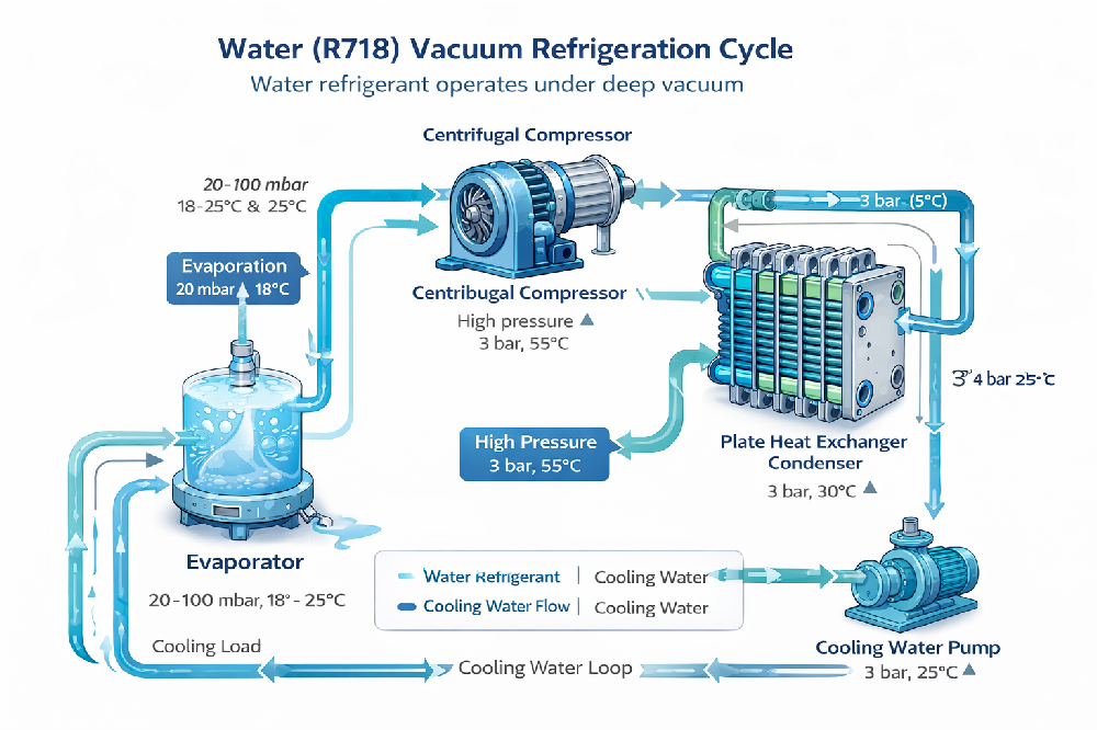 R718 Water Refrigeration Systems: Engineering Perspective and Heat Exchanger Design technical article