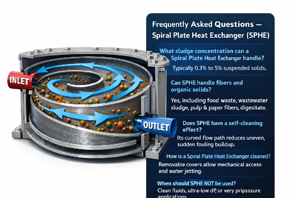 Spiral Plate Heat Exchanger for Sludge Heat Recovery technical article
