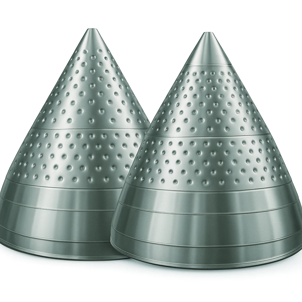 Cones and formed surfaces made from pillow plates