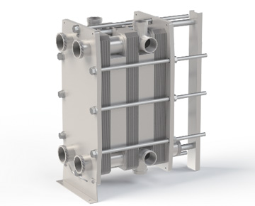 HEXNOVAS BS100H Sanitary Gasketed Plate Heat Exchangers dimension drawing