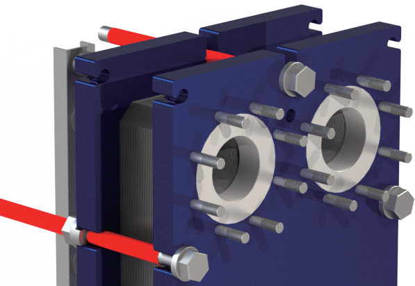 Standard Gasketed Plate Heat Exchangers connection option 1