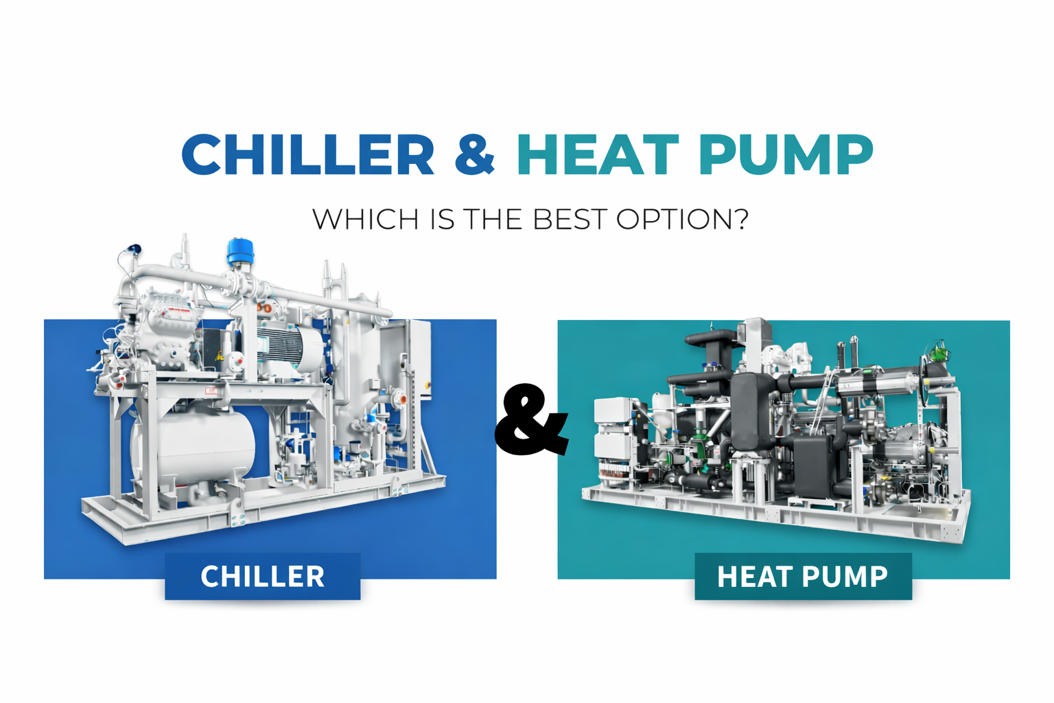 Chiller vs Heat Pump diagram
